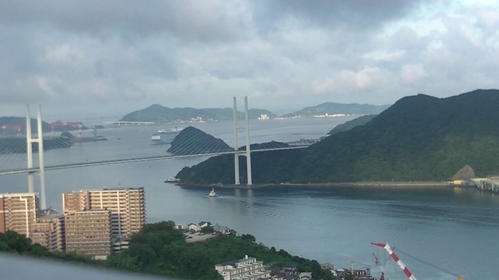 Ovation of the Seas entered the Nagasaki Port early in the morning.