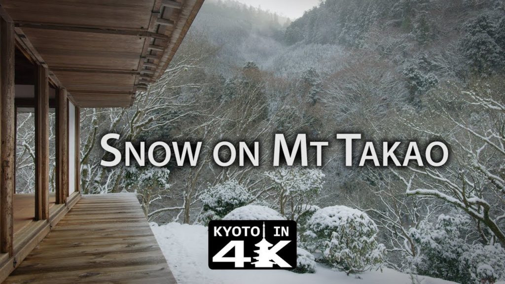 Beautiful Kyoto: Snow Day in Mt. Takao [4K]