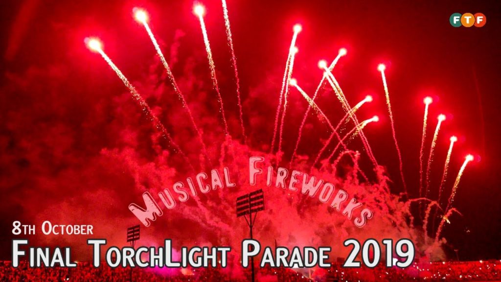 Mysore Dasara Fireworks at TorchLight Parade 2019 | Musical Fireworks Display