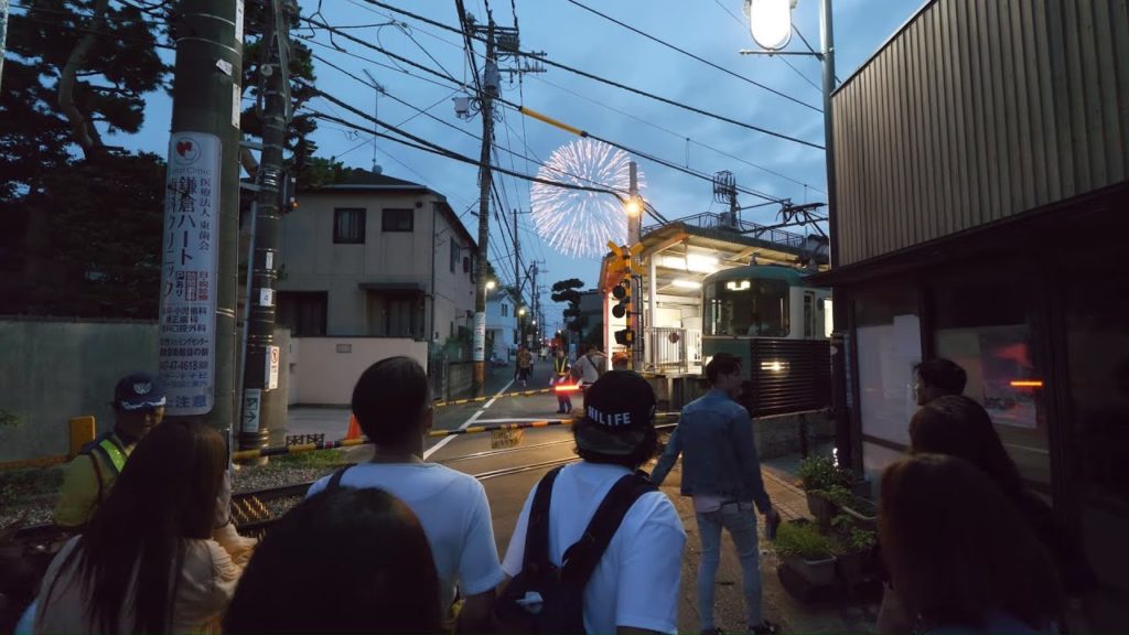 【4K】Kamakura firework walk