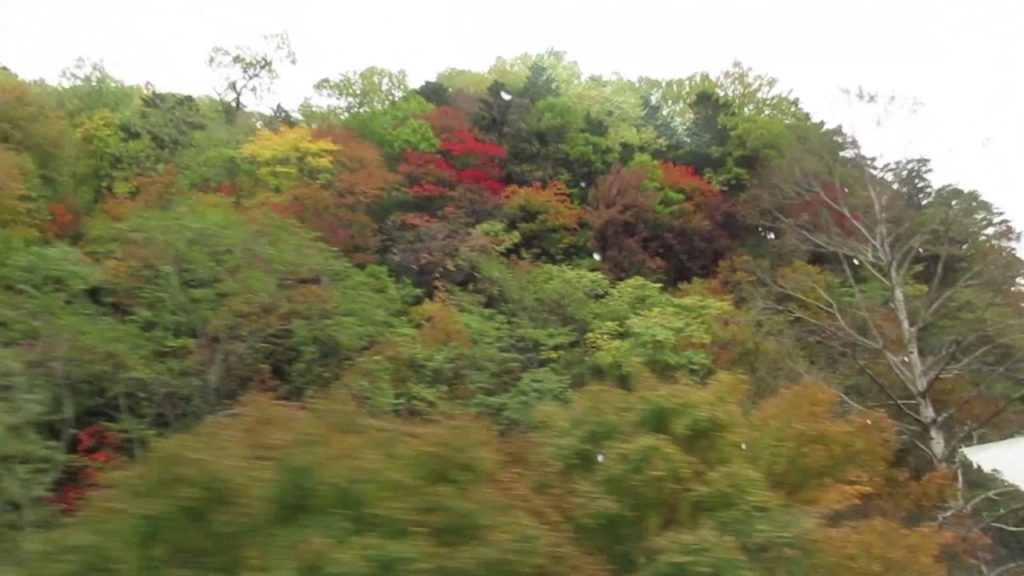 Drive from Kamikawa to Sounkyo in Daisetsuzan National Park Hokkaido Japan