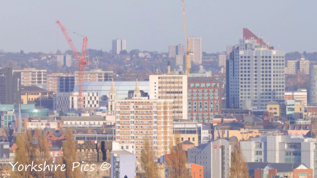 Leeds Skyline 28 Image Panorama From Wortley
