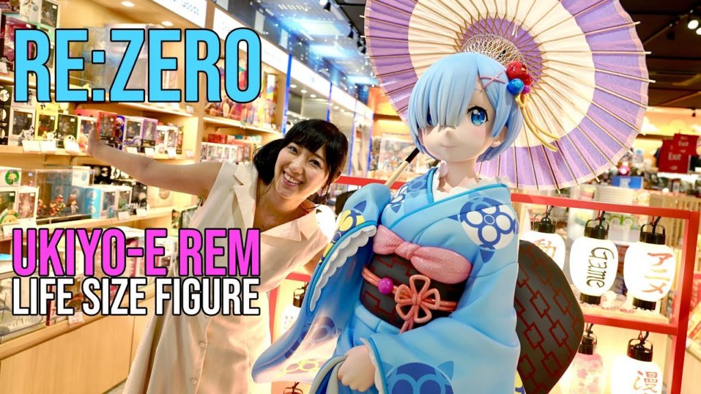 Re:ZERO Ukiyo-e life-size Rem! Say hi before leaving Japan at Narita Airport!