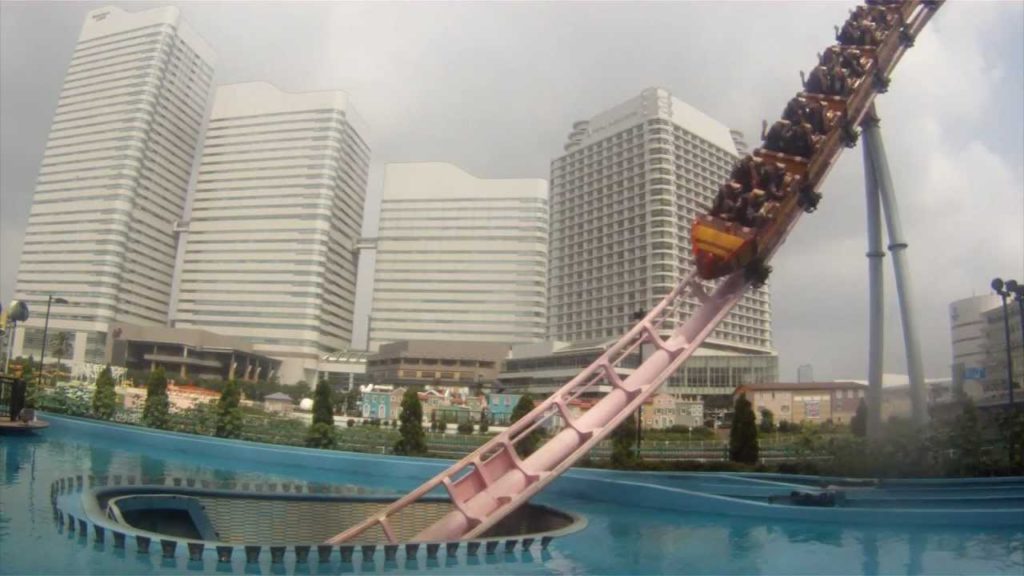 Diving Coaster Vanish Roller Coaster Off Ride Shots Yokohama Cosmoworld Japan