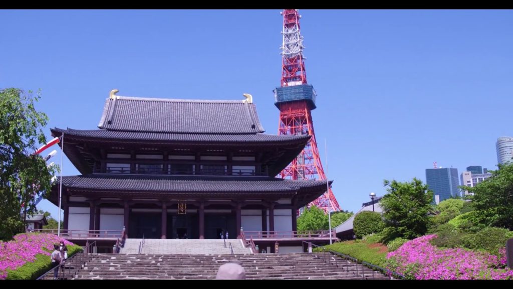 【4K】Zoujoji temple to Tokyo Tower waking course