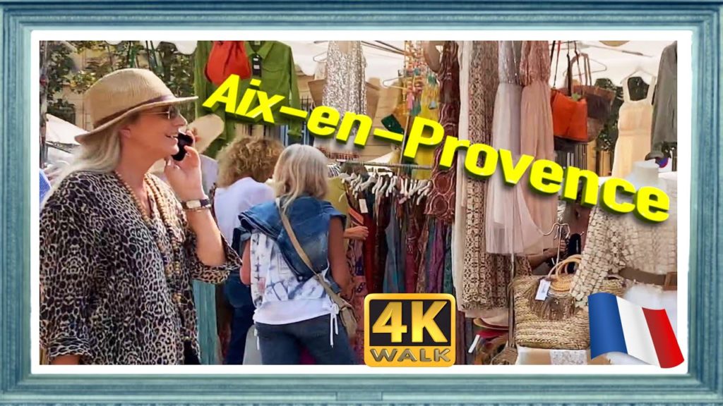 【4K】WALK Aix en Provence FRANCE 4k slow tv TRAVEL channel