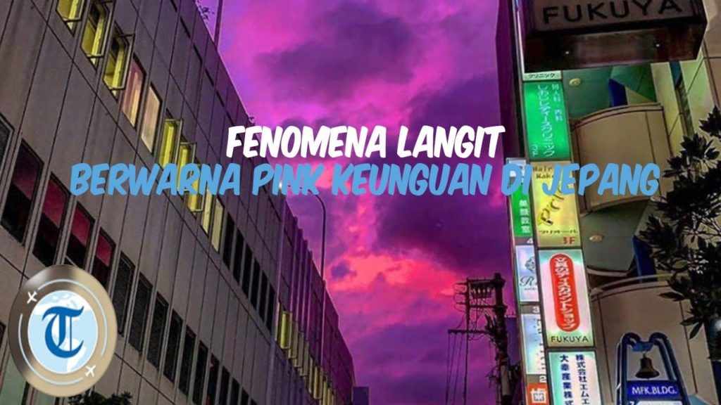 Viral di Medsos, Langit Jepang Berwarna Pink Keunguan Sebelum Topan Hagibis Datang
