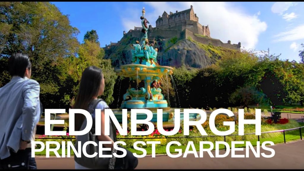 [4K] EDINBURGH, SCOTLAND (2019) WALKING TOUR Waverley Bridge to Princes St Gardens.