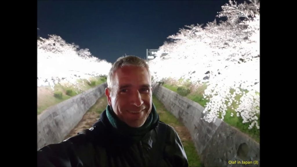 2019-04-02 Nagoya: 4. angestrahlte Kirschbäume am Yamazaki-gawa 山崎川 / Olaf in Japan (3) Burgen-Tour