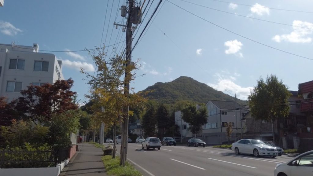 Walking Sapporo, Hokkaido — Kita 1-jo - Miyanosawa  dori Avenue  北1条・宮の沢通