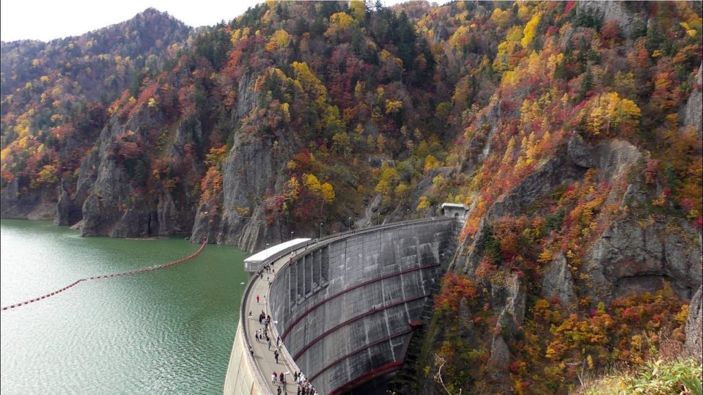 [4K] 豊平峡ダムへ紅葉狩り（2017年10月14日）/ Autumn leaves at Houheikyou Dam