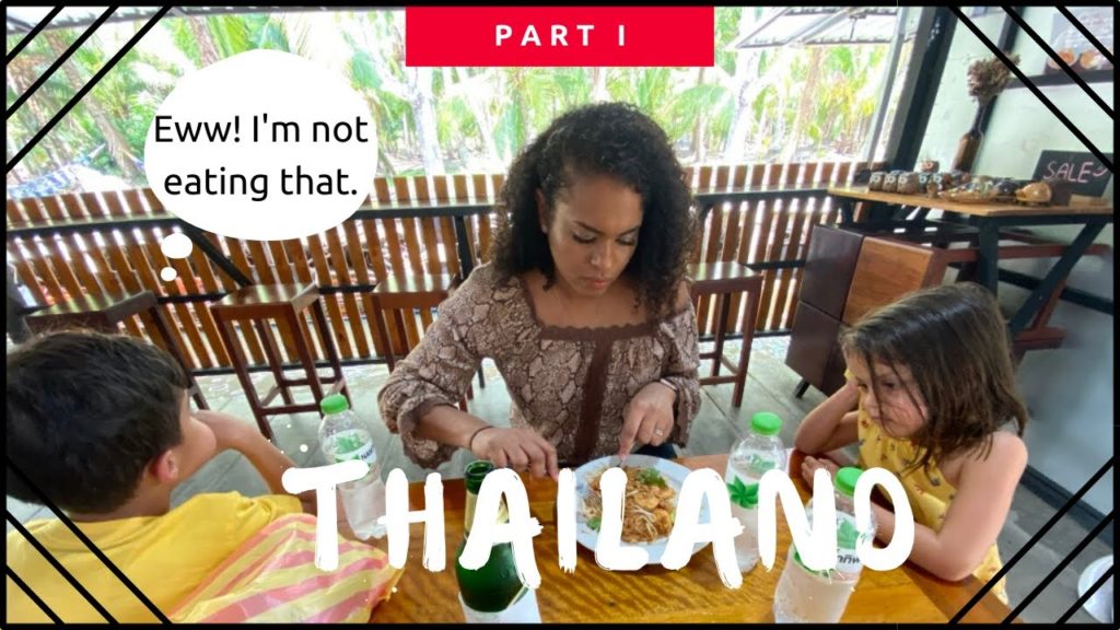 Thailand Part 1: Mixed Black/White Family First Experience + Kids' Reaction to Thai Street Food