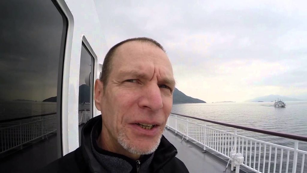 Ferry leaving the Port of Hiroshima HD GoPro