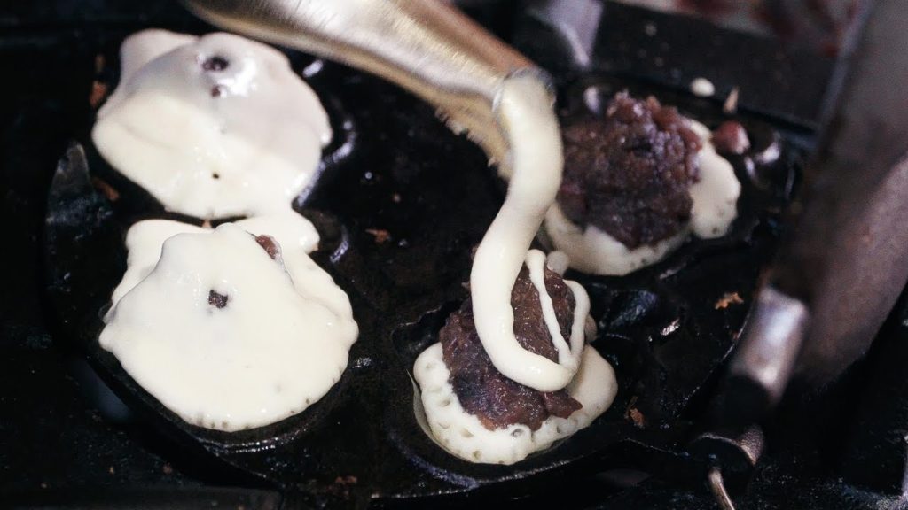 미니 붕어빵∥Baby fish-shaped bun, mini Taiyaki ∥ Seoul, Korean Street Food
