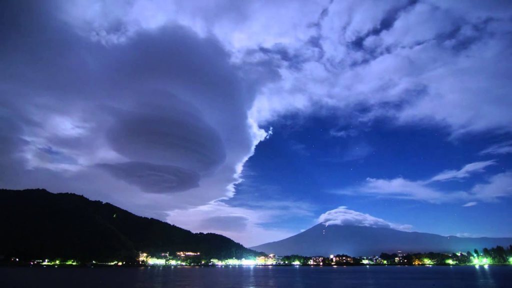 Mt.FUJI timelapse -rotor cloud & cap cloud-