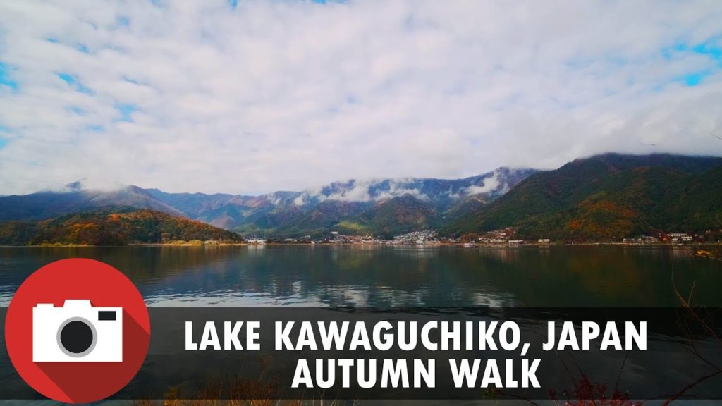 Autumn Walk Around Lake Kawaguchiko (Near MT. Fuji) Japan - 4K 60FPS