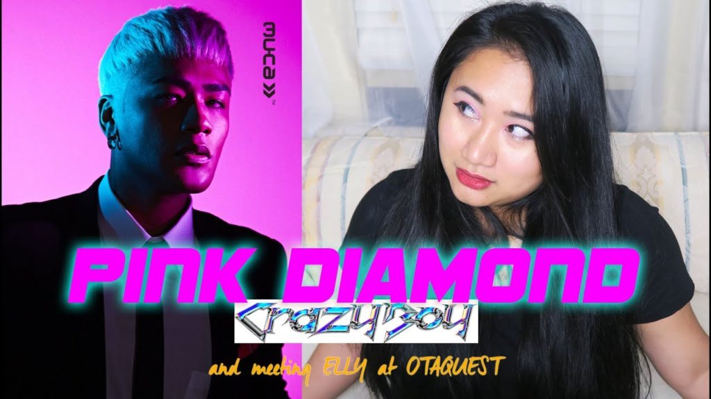 CrazyBoy "PINK DIAMOND" REACTION VIDEO + Meeting ELLY at OTAQUEST | @beekyoote