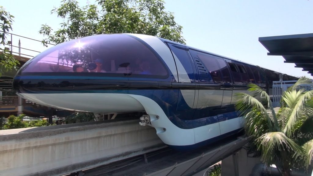 Disneyland Monorail FULL Ride from Front Cab, Grand Circle Tour 2015, Through DCA, Downtown Disney