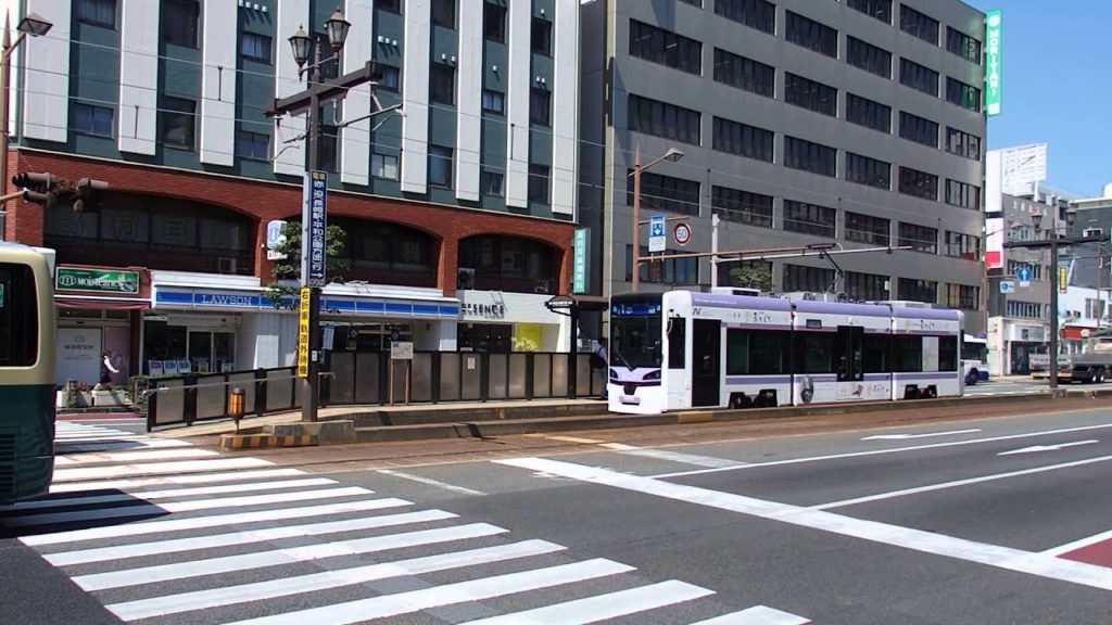 長崎電気軌道5000形 大波止電停発着 Nagasaki 5000 series tramcar