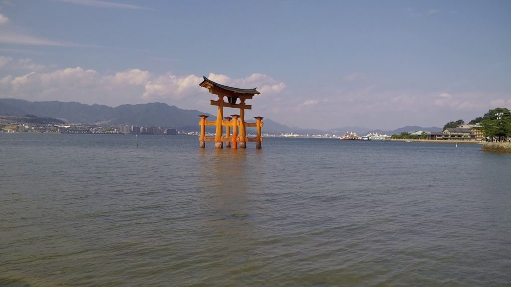 Miyajima Shinto Gate in Hiroshima - Famous Sightseeing Monument in Japan