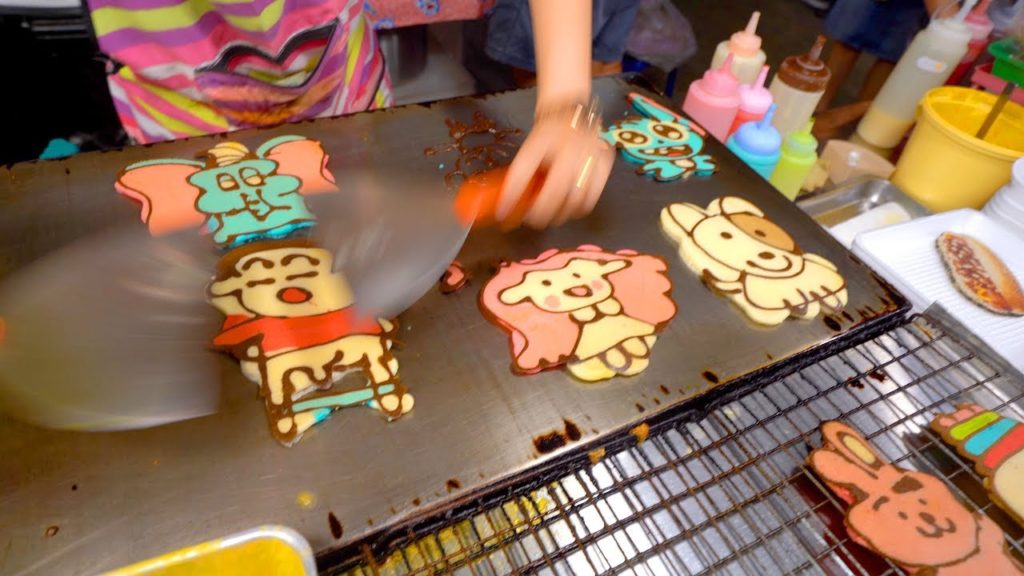 Street Food Thailand(2019) S05Part.02 Bangkok Train Night Market Ratchada Cartoon Pancake Thai Food