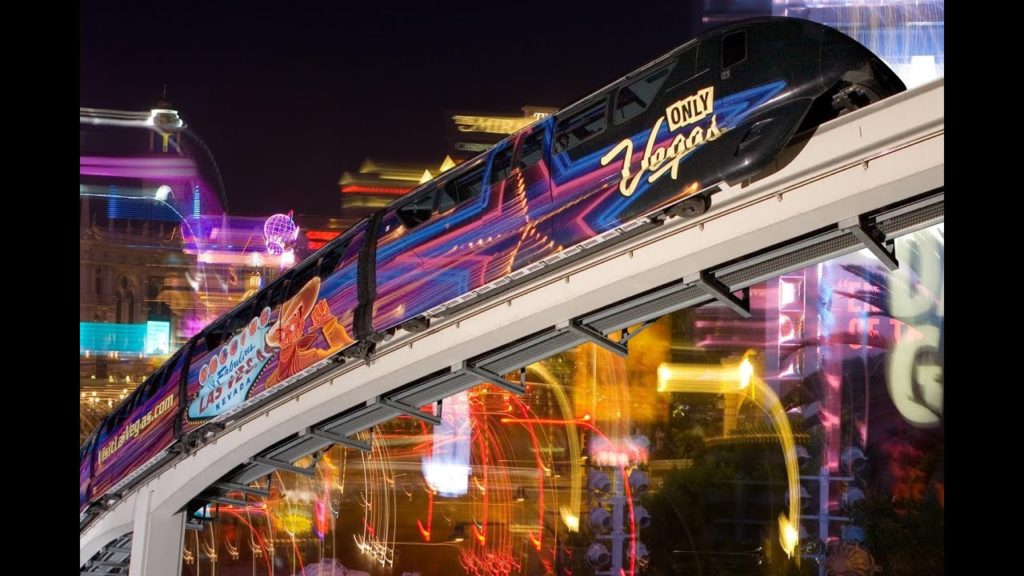 The Las Vegas Night Time Monorail ride in full HD