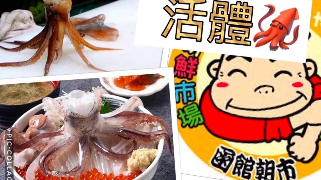 生吃活體烏賊 活跳入口 北海道函館必體驗 殘忍美味 元祖活釣烏賊 章魚 生魚片