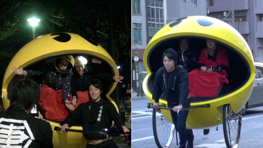 Pac-Man rickshaw in Tokyo’s Asakusa district
