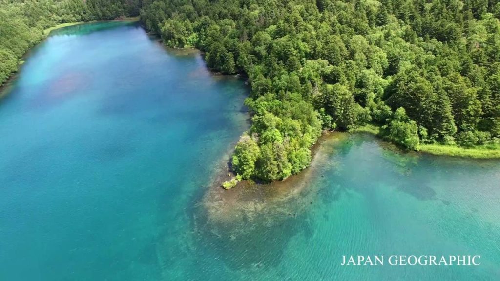 JGE 4K 北海道 阿寒オンネトー エメラルド色の湖 Emerald green Onneto lake,Hokkaido
