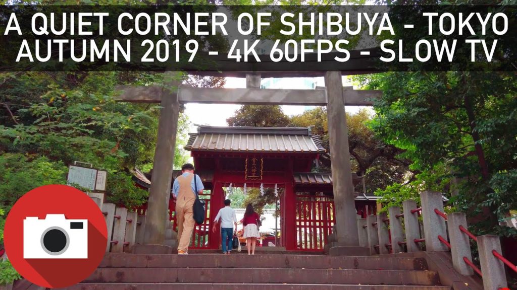 ⛩️ Tokyo Walk 2019 - Shibuya Urbanism, a Shrine and Tranquil Backstreets - 4K 60 FPS - Slow TV