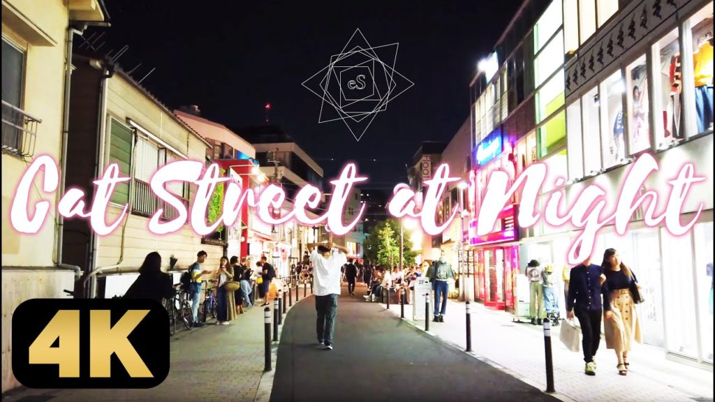 Walking "Cat Street" at Night in Harajuku, Tokyo [4K]