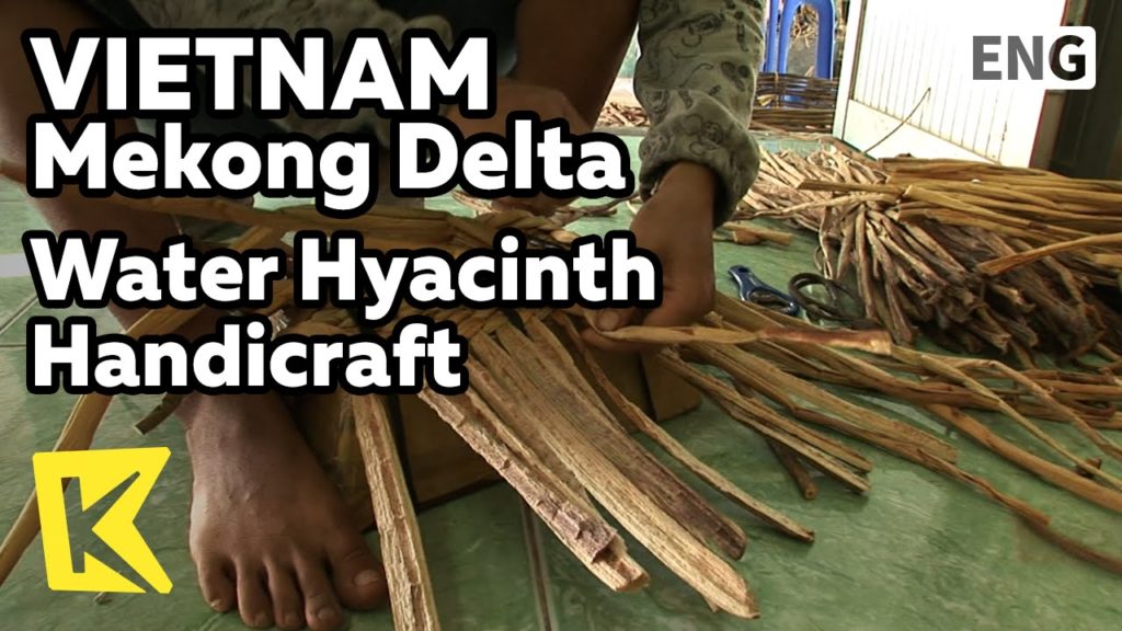 【K】Vietnam Travel-Mekong Delta[베트남 여행-메콩델타]부레옥잠 전통 공예품/Water Hyacinth Handicraft/Coconut/River