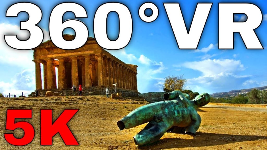 360° VR Run and Walk in Valley of the Temples Agrigento 5K Virtual Reality HD 4K