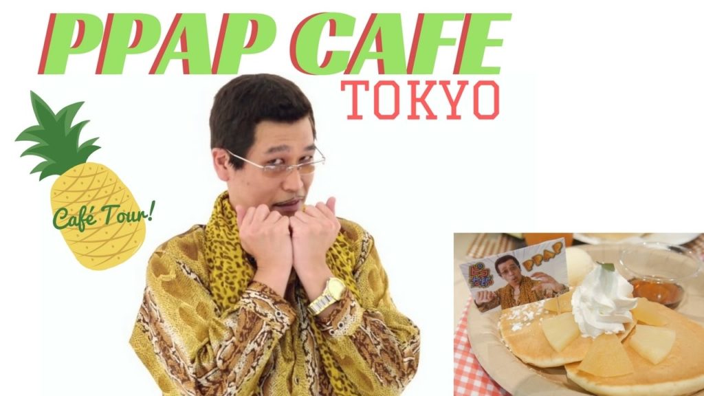 PPAP (Pen-Pineapple-Apple-Pen) Cafe Tokyo! Opening Day Tour! #PPAP