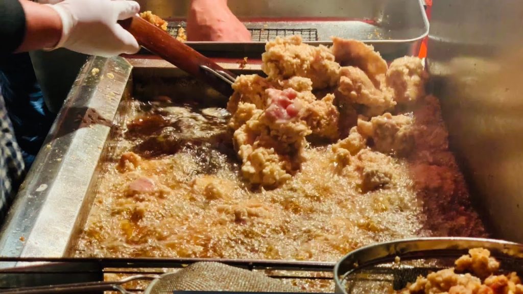 【4K】Japan Street Food - KARAAGE (からあげ) | Japanese Fried Chicken