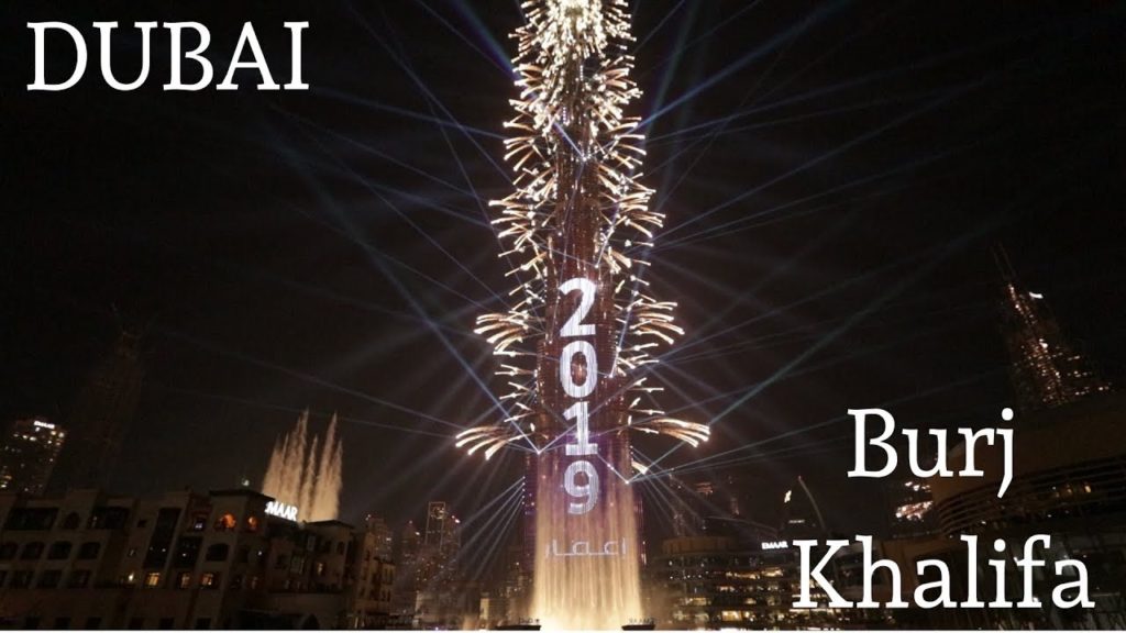 Dubai burj khalifa new year fireworks 2019