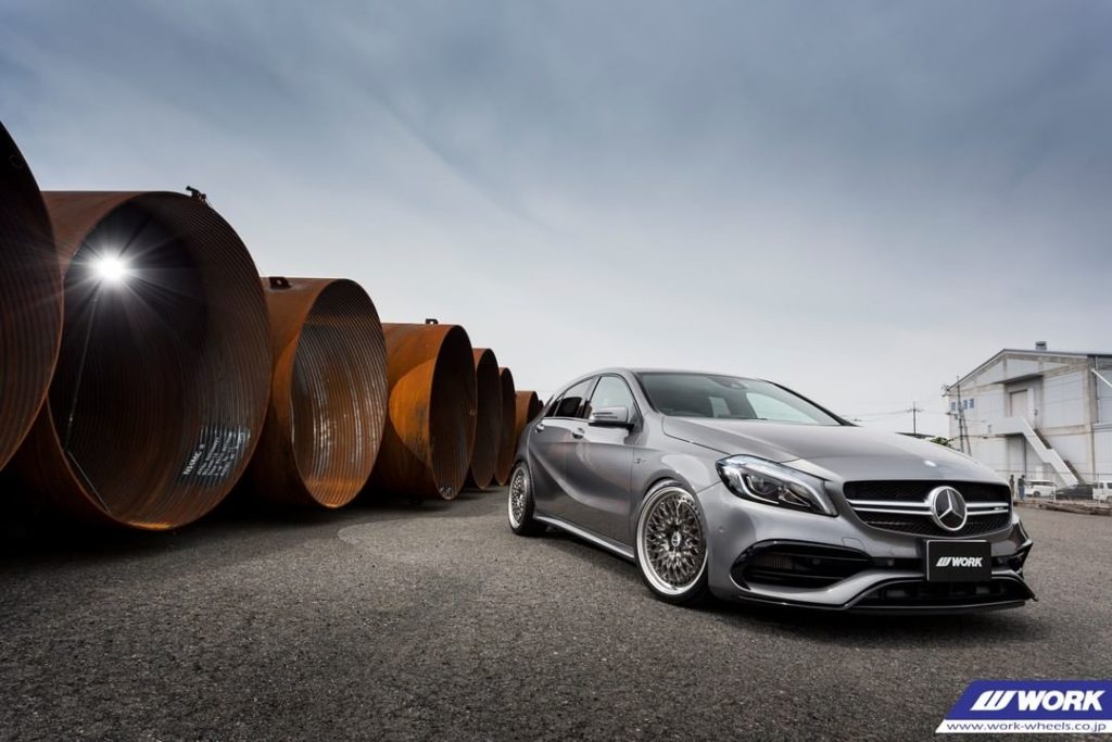 @craftsman93 Mercedes A45 AMG on WORK Gran Seeker CCX #artofwheel #granseeker #c...