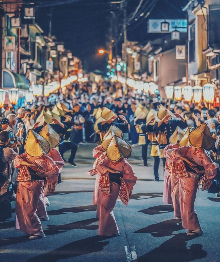 In early September the Kaze no Bon festival lights up the streets of Yatsuo (Toy...