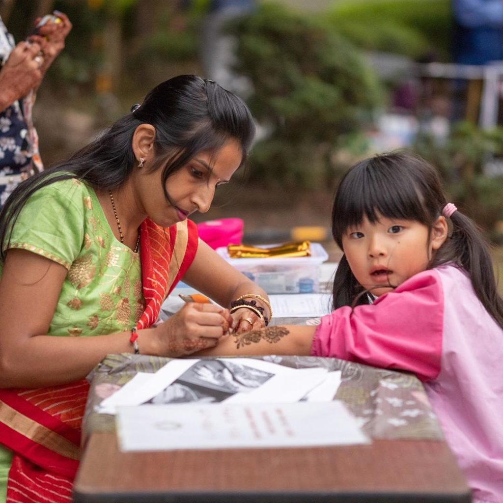 Members of the Indian community in Nishi-Kasai, located in Tokyo's Edogawa Ward,...