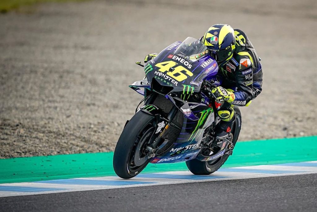 @valeyellow46 got caught up in the busy rider pack at the start of the race. He ...