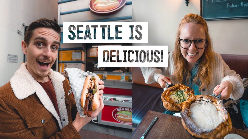 Seattle STREET FOOD & MARKET TOUR! Dutch Baby, Seattle Dog + Fremont Market!