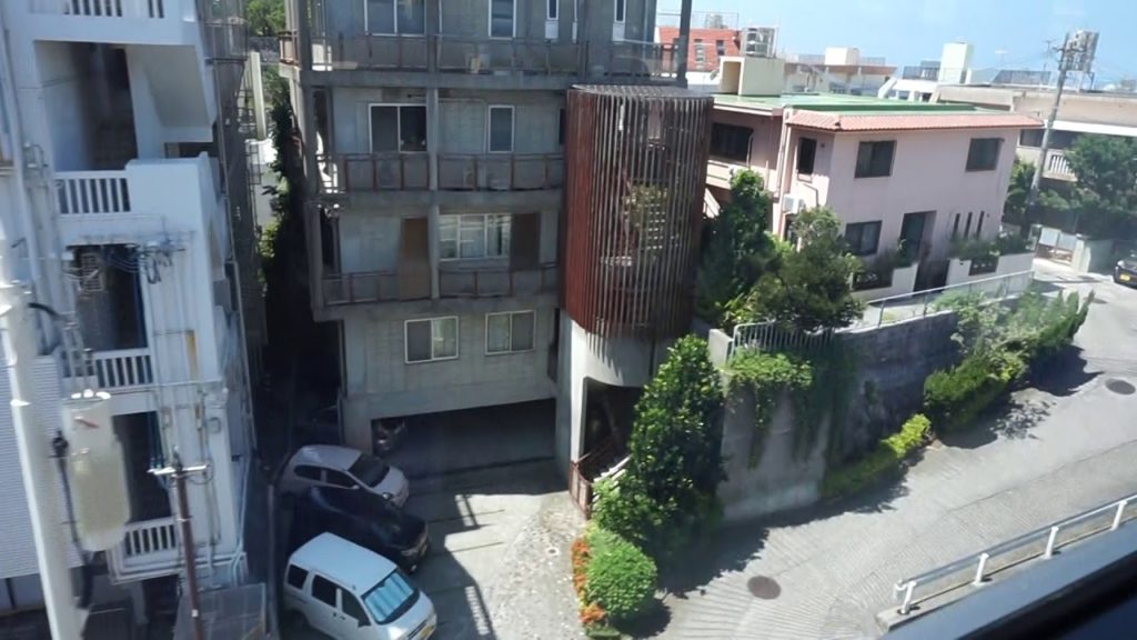 scene of downtown Naha from Yui-Rail