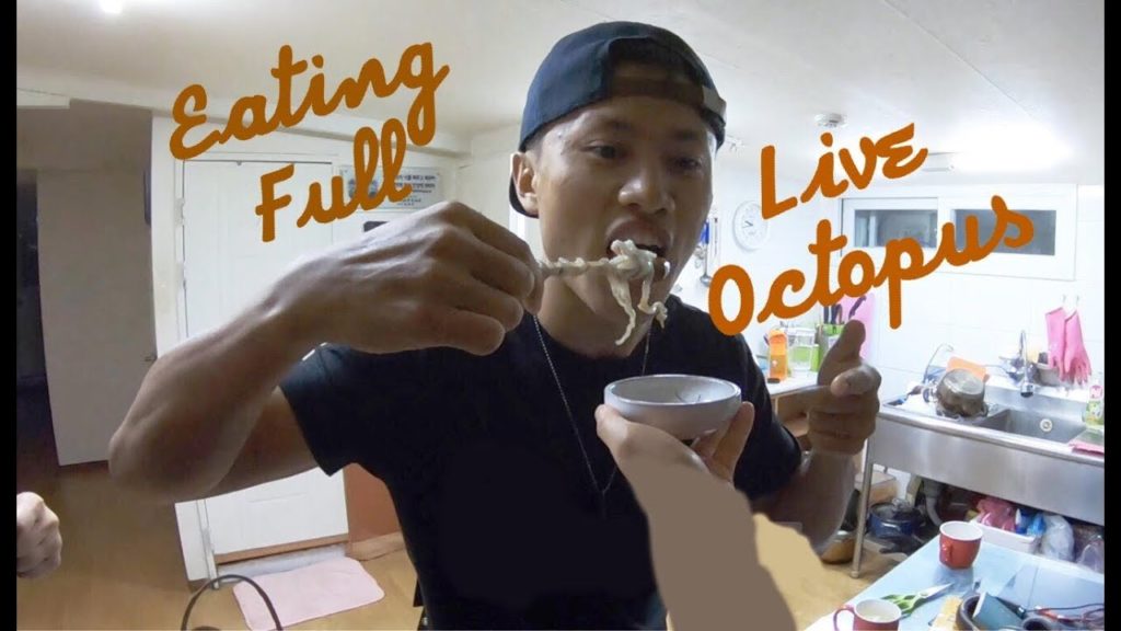 Naga Eating Full Live Octopus in South Korea