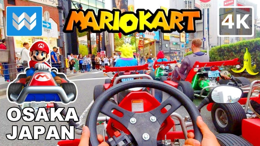 🏎️ Real Life MARIO KART - Driving around Osaka, Japan - Street Go Kart Tour  🎧【4K】