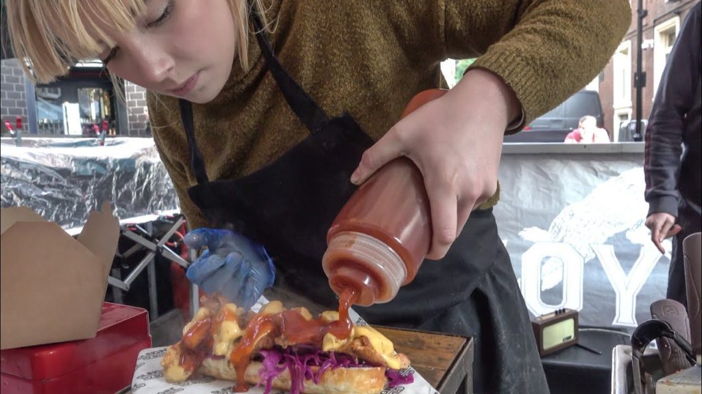 Steak Sandwich, Melted Cheese, Roasted Shrimps. Great New Orleans Street Food in London
