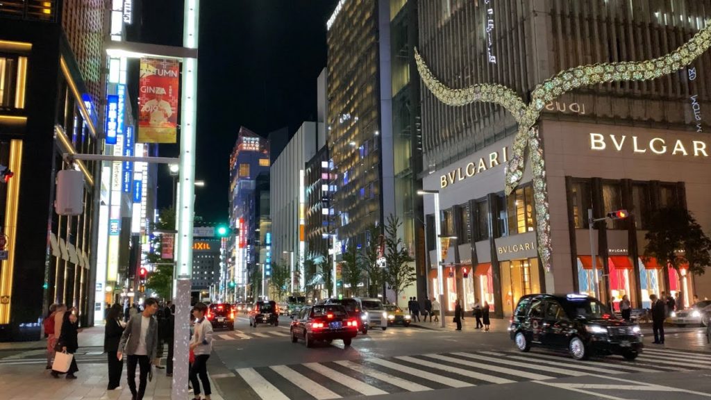 【4K】Walking in Tokyo Ginza at Beautiful Night【Part2】