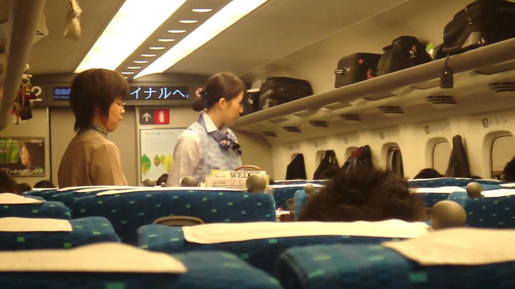 Approaching Mount Fuji on Japan's fast train, the Shinkansen