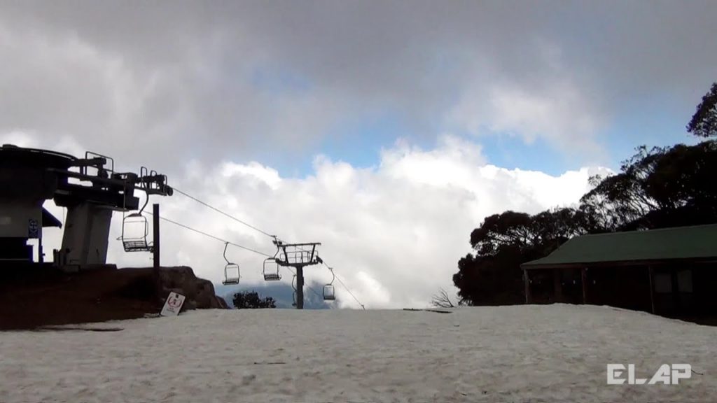 Mount Buller, ski resort  - Victoria,  Australia (Driving through the village)