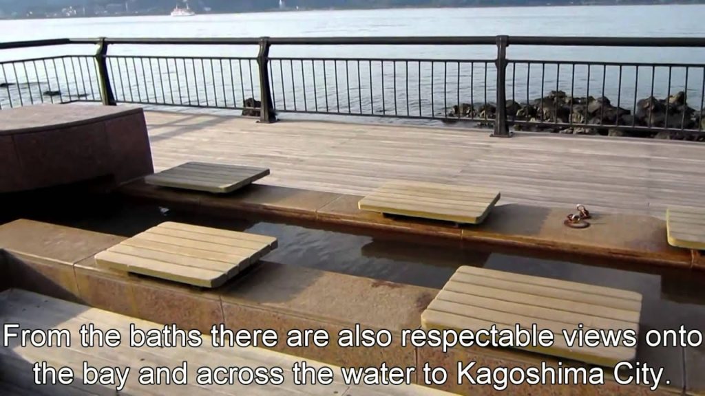 Japan Trip: Nagisa Park Foot Bath observing Sakurashima Kagoshima, Japan