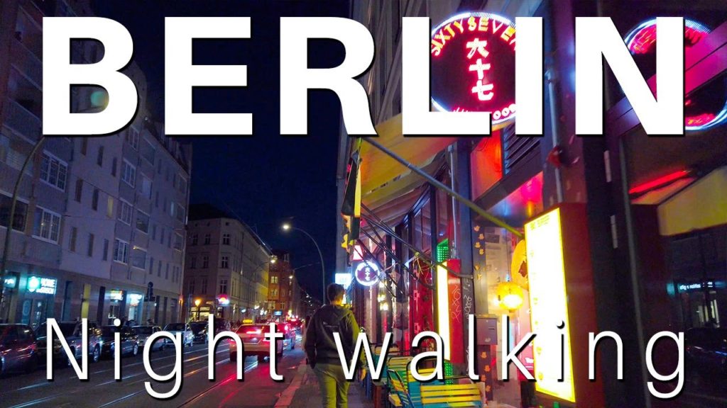 Berlin Night walking (Mitte, Rosenthaler Platz) 2019 4K Germany
